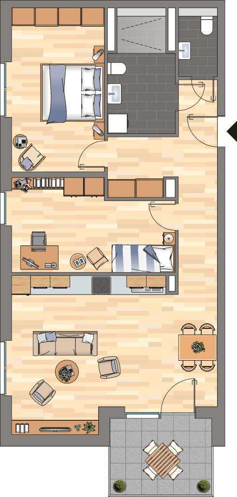 Wohnung zum Mieten in Bonn 1.279 € 83.16 m² 3 zimmer
