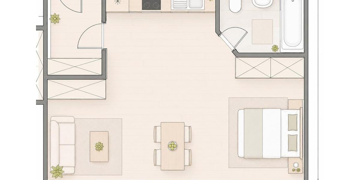 Etagenwohnung Halle (Saale) - 1 Zimmer, 38 m&sup2;, 400&euro; | Angebot:26662619