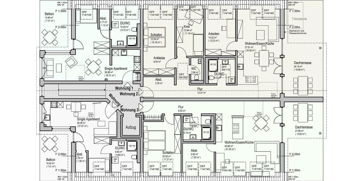 Dachgeschoßwohnung Satteldorf - 4 Zimmer, 120 m&sup2;, 1.800&euro; | Angebot:23809096