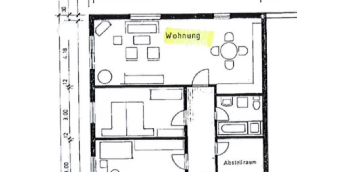 Etagenwohnung Hohberg - 3.5 Zimmer, 101 m&sup2;, 1.050&euro; | Angebot:25407856
