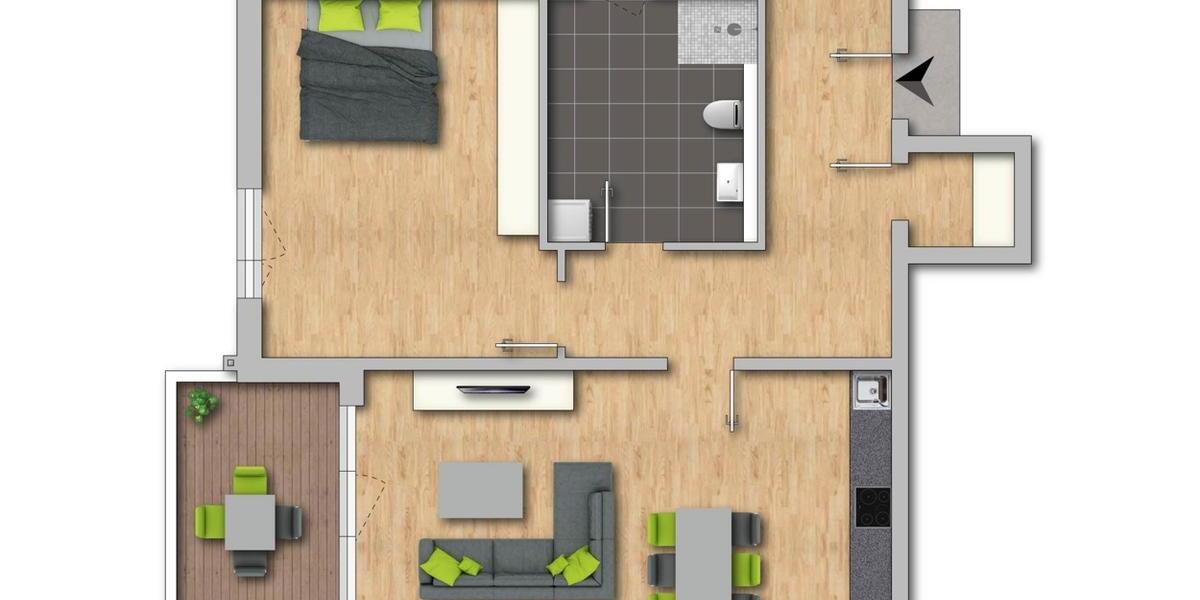 Etagenwohnung Duisburg Duisburg-Mitte - 2 Zimmer, 83 m&sup2;, 1.000&euro; | Angebot:25648648