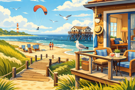 Wohnung Sankt Peter-Ording Ording - 2.5 Zimmer, 56 m&sup2;, 1.300&euro; | Angebot:25640388