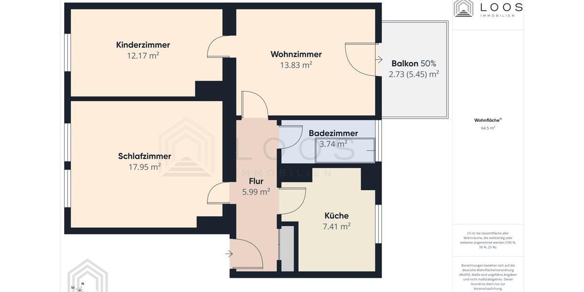 Etagenwohnung Finsterwalde - 3 Zimmer, 67 m&sup2;, 465&euro; | Angebot:24532416
