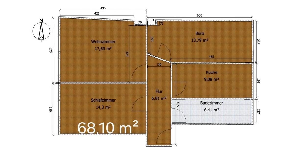 Etagenwohnung Kassel Fasanenhof - 3 Zimmer, 68 m&sup2;, 700&euro; | Angebot:26299966