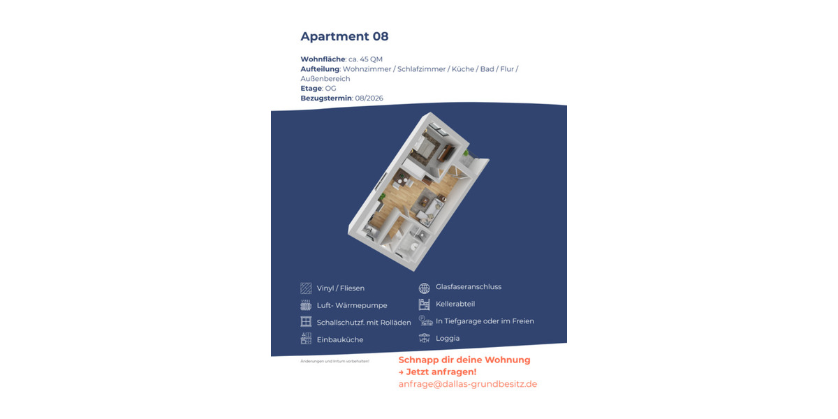 Etagenwohnung Schäftlarn - 2 Zimmer, 546 m&sup2;, 1.085&euro; | Angebot:23503897