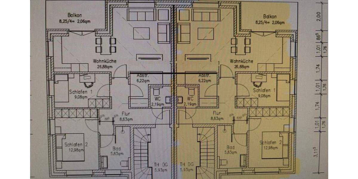 Etagenwohnung Ankum - 3 Zimmer, 72 m&sup2;, 740&euro; | Angebot:25070203