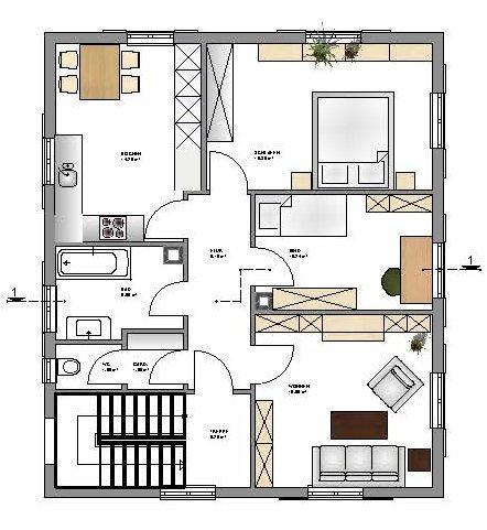 Etagenwohnung Schramberg - 3 Zimmer, 70 m&sup2;, 600&euro; | Angebot:26663452