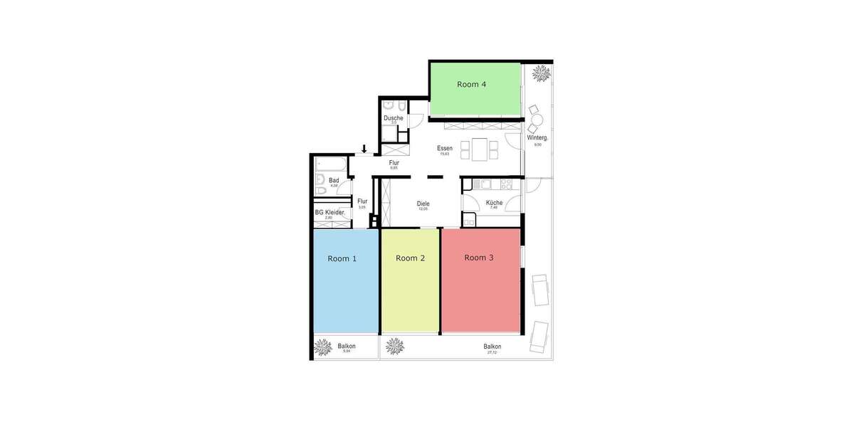 Zimmer München Schwabing - 1.159&euro; | Angebot:26745548