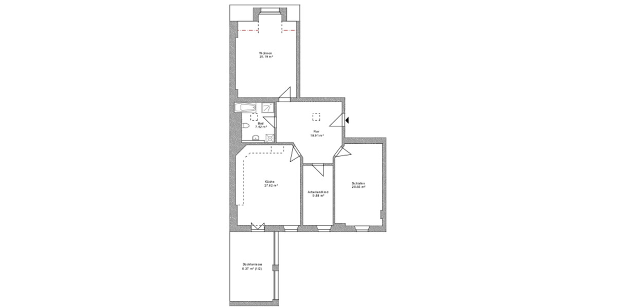 Dachgeschoßwohnung Görlitz - 3 Zimmer, 118 m&sup2;, 1.000&euro; | Angebot:25791880