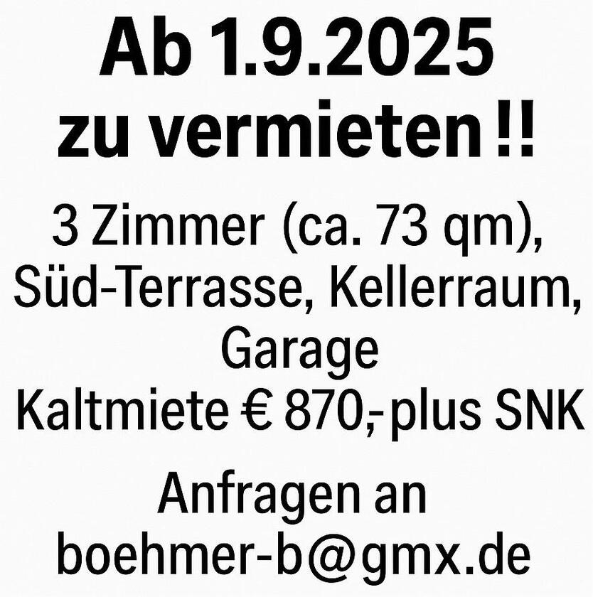 Frisch renovierte 3-Zimmer-Wohnung - ruhige Lage, 73qm, EG