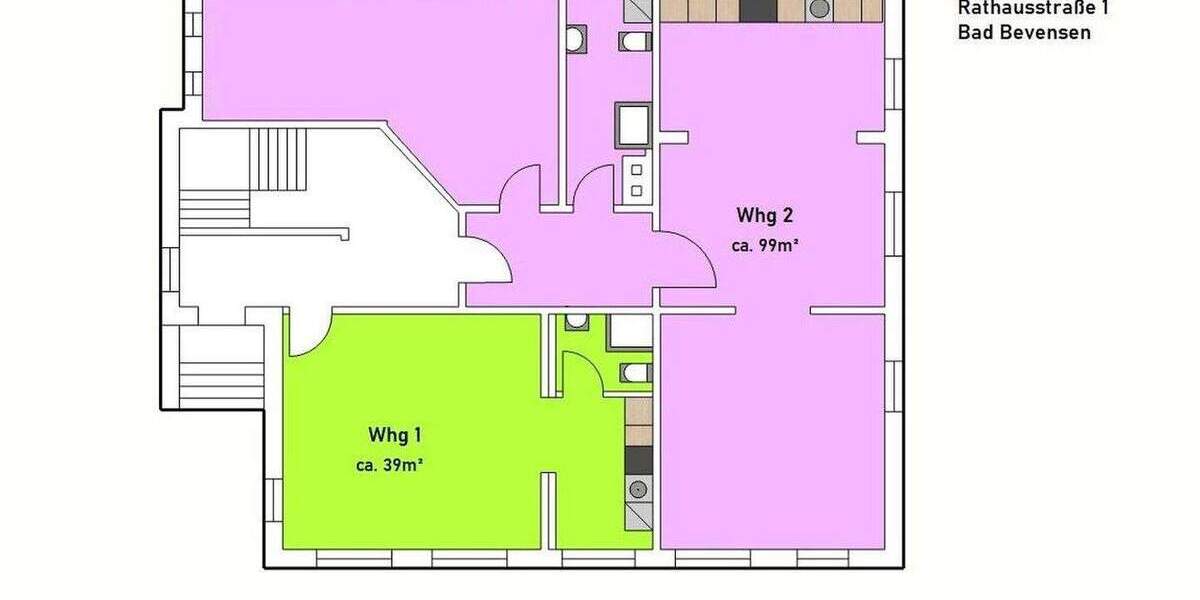 Etagenwohnung Bad Bevensen - 2 Zimmer, 99 m&sup2;, 1.230&euro; | Angebot:25948109