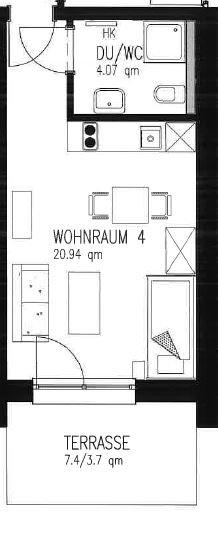 Etagenwohnung Grafenberg - 1 Zimmer, 28 m&sup2;, 630&euro; | Angebot:26364831