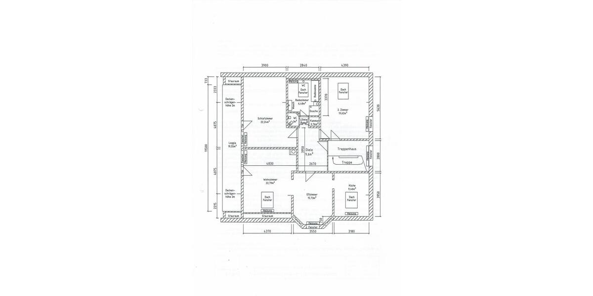 Dachgeschoßwohnung Lollar - 4 Zimmer, 118 m&sup2;, 1.100&euro; | Angebot:24253119