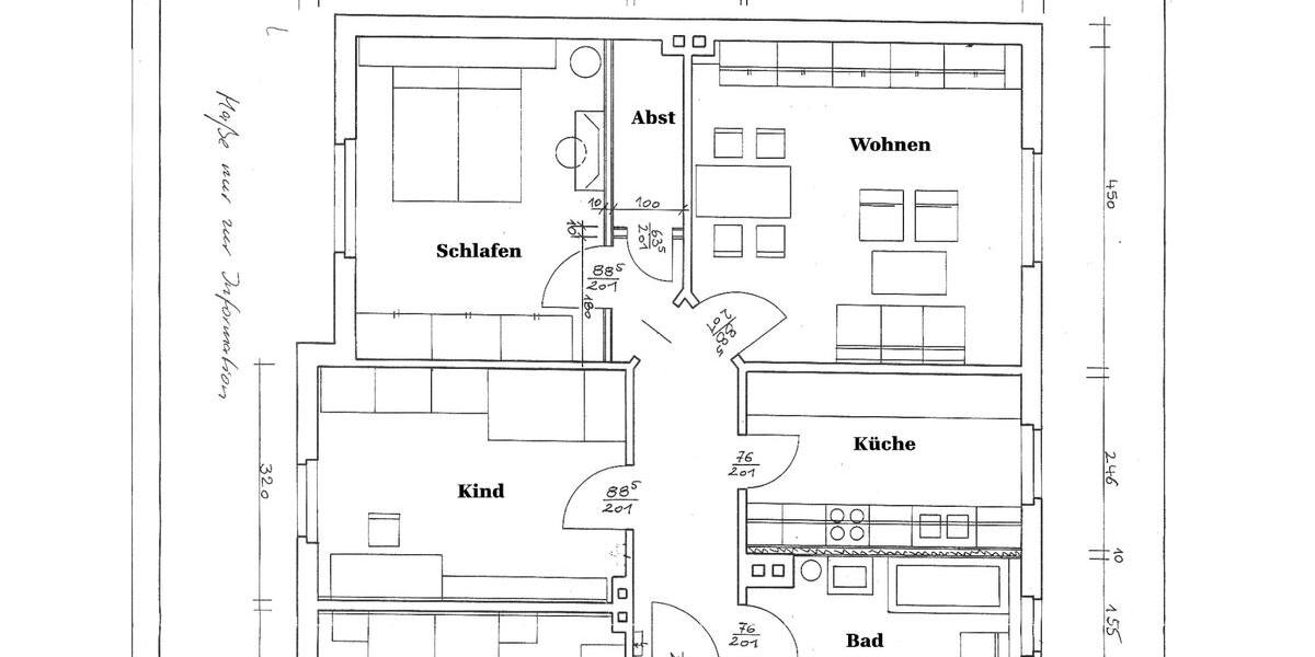 Etagenwohnung Schönebeck (Elbe) - 3 Zimmer, 72 m&sup2;, 370&euro; | Angebot:25992965