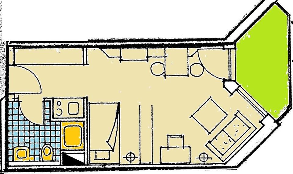 Etagenwohnung Bamberg Gärtnerstadt - 1 Zimmer, 30 m&sup2;, 485&euro; | Angebot:26335077