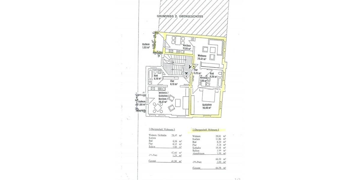 Etagenwohnung Plauen Preißelpöhl - 2 Zimmer, 64 m&sup2;, 320&euro; | Angebot:26672272