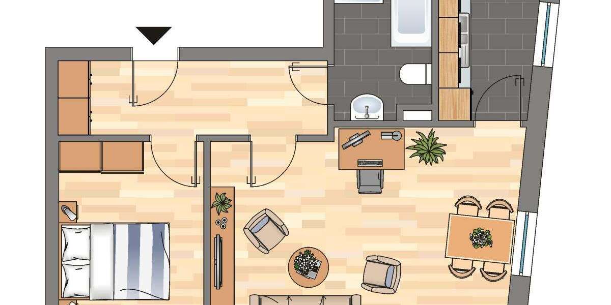 Etagenwohnung Dortmund Dorstfeld - 2 Zimmer, 48 m&sup2;, 437&euro; | Angebot:27086274