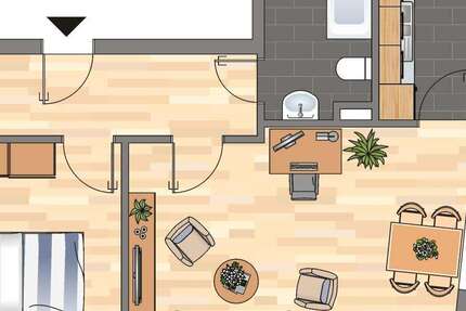 Wohnung Dortmund Dorstfeld - 2 Zimmer, 48 m&sup2;, 437&euro; | Angebot:27086274