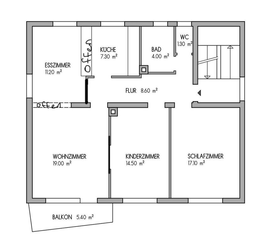 Kernsanierte 3 Zimmer mit Garten, Garage und Balkon