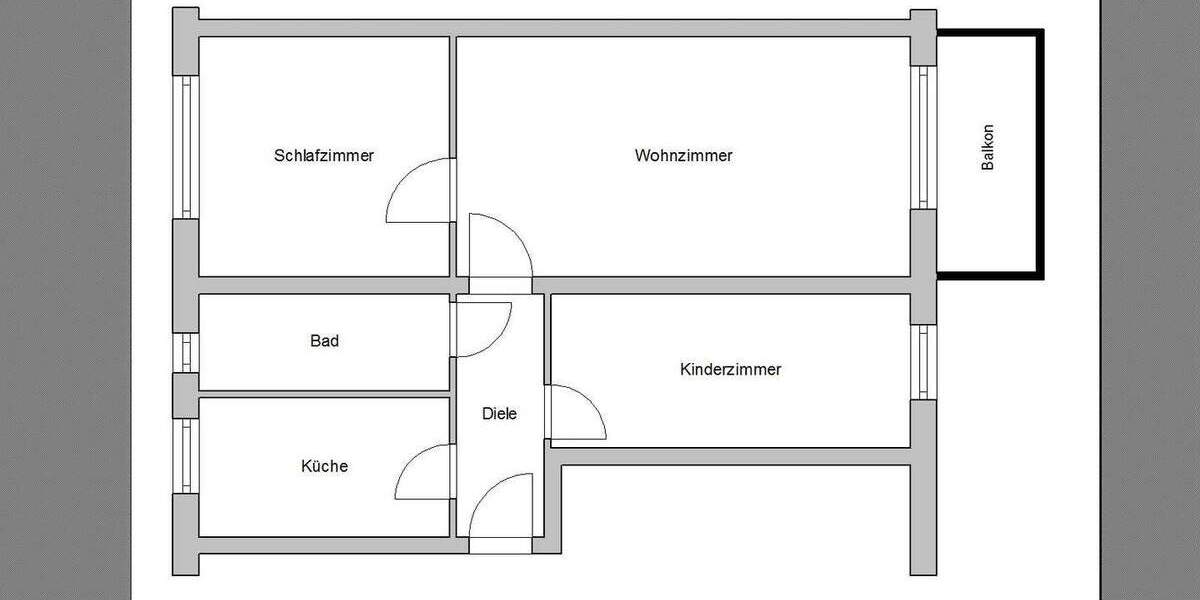 Etagenwohnung Bad Düben Weinbergshäuser - 3 Zimmer, 60 m&sup2;, 335&euro; | Angebot:25701607