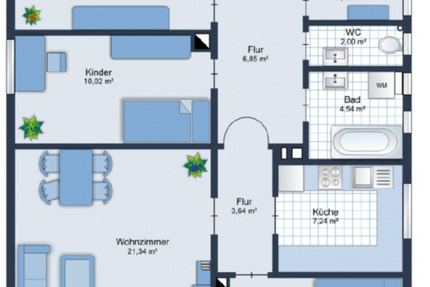 Wohnung Bad Rodach - 4 Zimmer, 78 m&sup2;, 580&euro; | Angebot:25236558