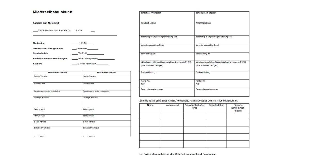 Etagenwohnung Bad Orb - 3 Zimmer, 90 m&sup2;, 790&euro; | Angebot:23711948