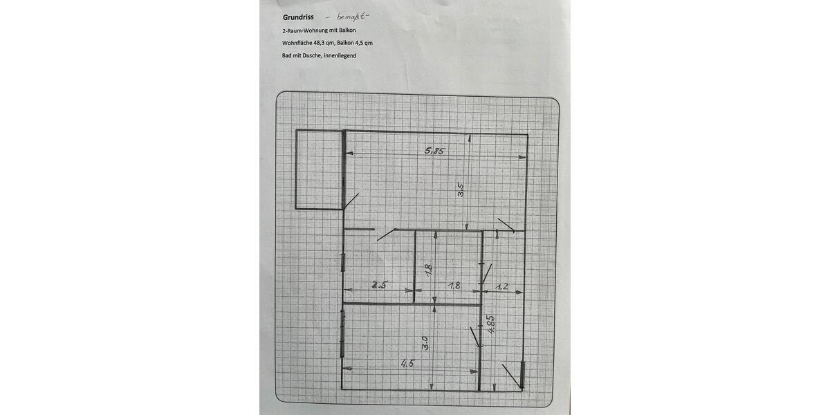 Etagenwohnung Pirna - 2 Zimmer, 48 m&sup2;, 648&euro; | Angebot:24829536