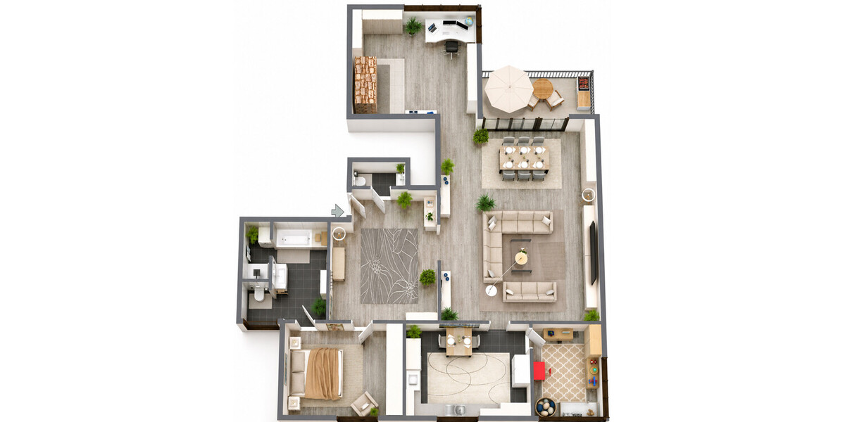 Modernisierte 3-Zimmer-Wohnung mit außergewöhnlichem Platzangebot - Etagenwohnung Münster / Roxel Roxel | Angebot:27008804
