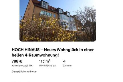 Wohnung St. Egidien - 4 Zimmer, 113 m&sup2;, 788&euro; | Angebot:25444218