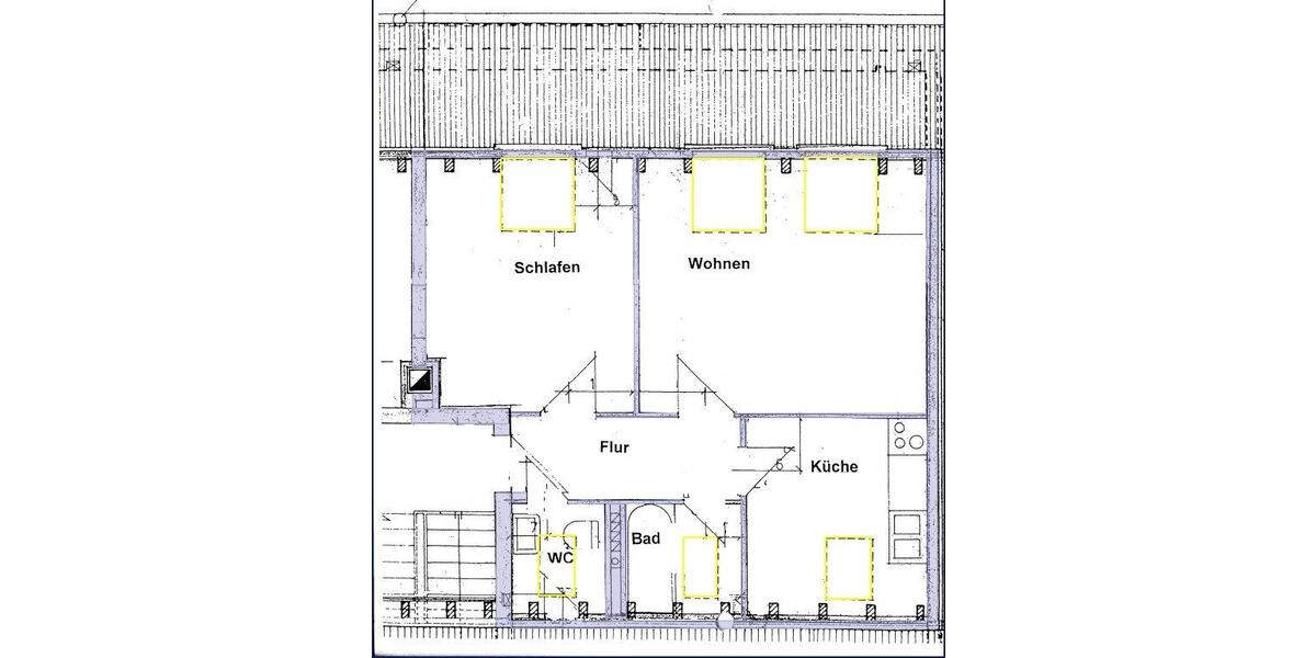 Dachgeschoßwohnung Wolfenbüttel - 2 Zimmer, 41 m&sup2;, 347&euro; | Angebot:26582764