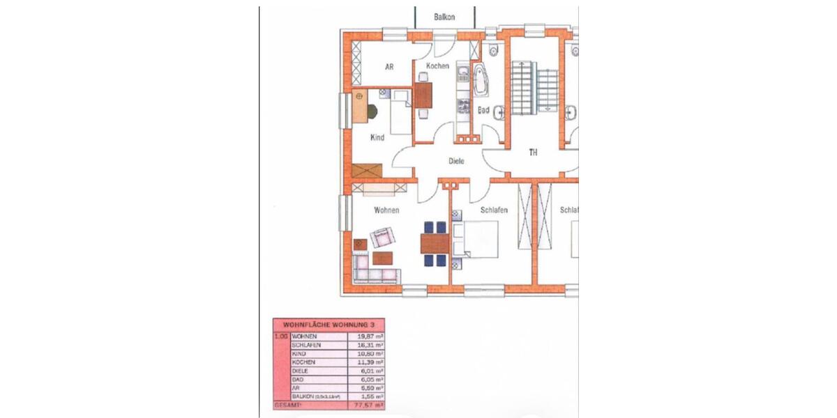 3 Zimmer Wohnung ca. 78qm zu vermieten von Privat 3 zimmer