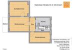 3-Raum-Wohnung und Balkon