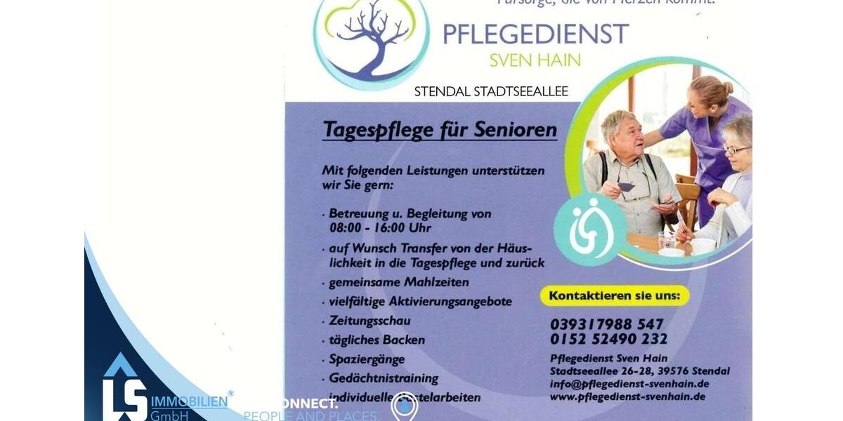 Altersgerechtes Wohnen mit Pflegedienst! 1 zimmer