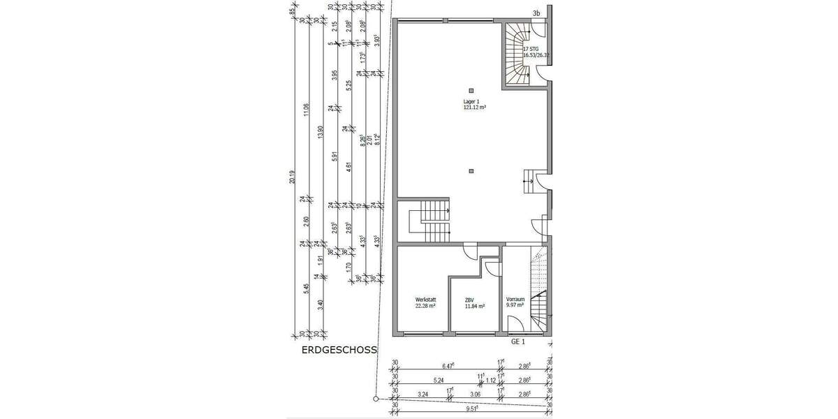 großzügige Büro- und Lagerräume mit 3 WC zimmer
