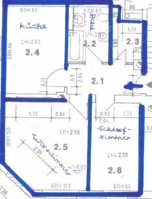 Etagenwohnung Falkenstein/Vogtland Vogtland - 2 Zimmer, 55 m&sup2;, 250&euro; | Angebot:26041083