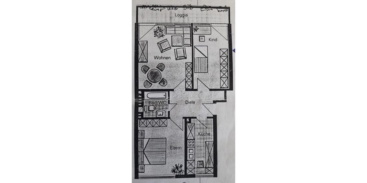Hochparterre Worms - 3 Zimmer, 62 m&sup2;, 730&euro; | Angebot:24711469