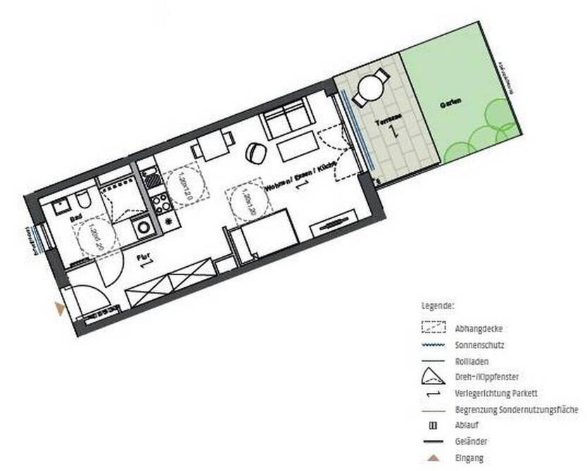 Erstbezug in Grünau an der Dahme! Gehobene NeubauWohnung mit EKB, Terrasse & Gartenanteil