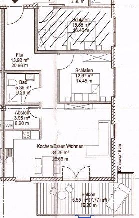 Etagenwohnung Schliengen - 2 Zimmer, 76 m&sup2;, 1.182&euro; | Angebot:26677139