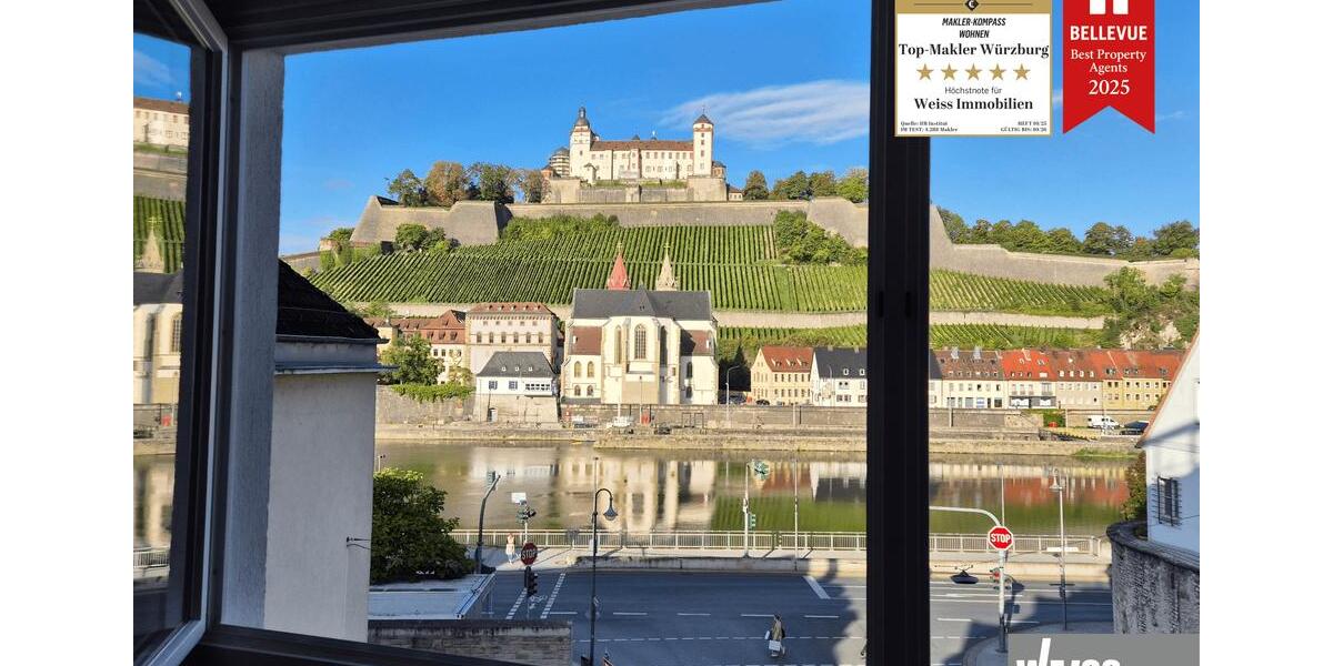 TRAUM-Wohnung in MAIN-Nähe mit einmaligen Blick auf die Festung Marienberg 3 zimmer