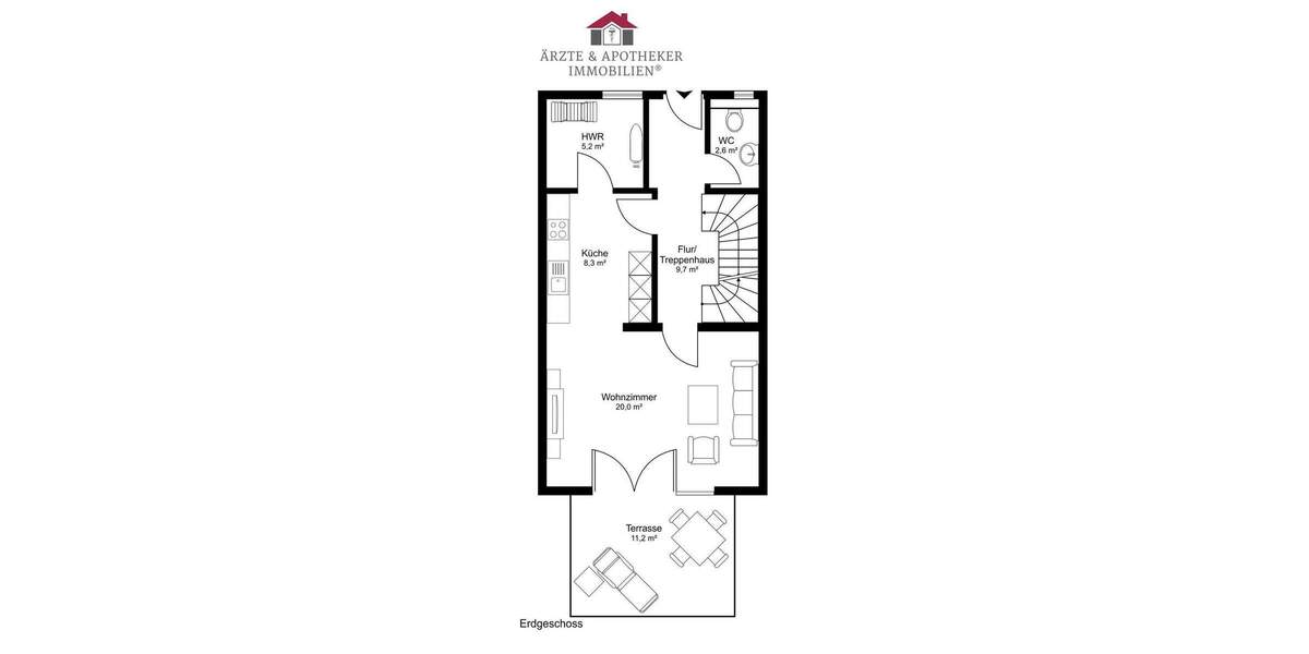 Modernes Reihenmittelhaus mit Dachterrasse in schöner Lage von Lübeck 5 zimmer