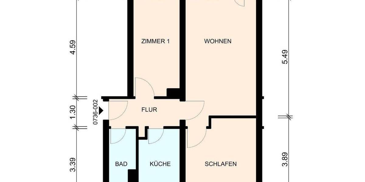 Etagenwohnung Wittenburg - 2 Zimmer, 57 m&sup2;, 346&euro; | Angebot:26894969