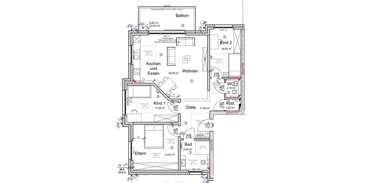 Erdgeschoßwohnung Delbrück - 4 Zimmer, 90 m&sup2;, 1.150&euro; | Angebot:25640109