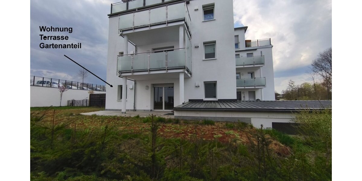 Wohnen wie im eigenen Haus! großzügige WFL mit 114 m² moderner Grundriss Energiesparhaus Erdgeschoss mit Terrasse und Garten ab 01.06.2026 - Erdgeschoßwohnung Kemnath Beste Lage | Angebot:26490228