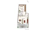 Erdgeschoßwohnung Köln Rodenkirchen - 2 Zimmer, 49 m&sup2;, 1.980&euro; | Angebot:25417261