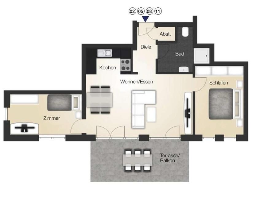 Moderne 3-Zimmer-NeubauWohnung mit Terasse in Schwenningen