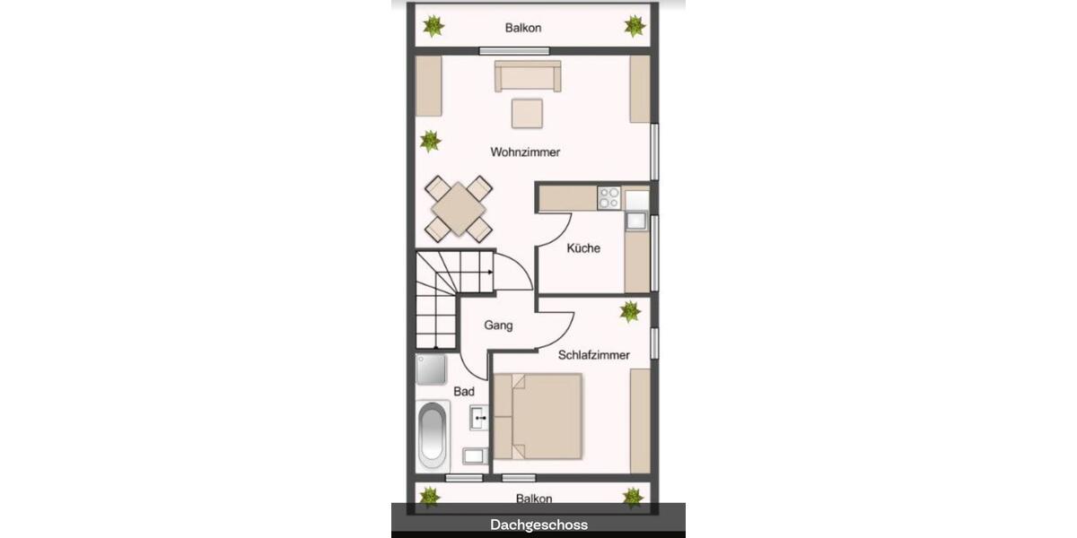 Dachgeschoßwohnung Erlangen Alterlangen - 2 Zimmer, 73 m&sup2;, 950&euro; | Angebot:26678804