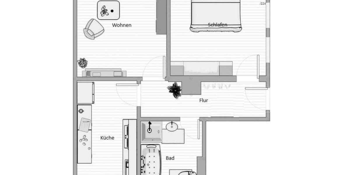 Etagenwohnung Jahnsdorf/Erzgeb Erzgeb - 2 Zimmer, 56 m&sup2;, 350&euro; | Angebot:26760050