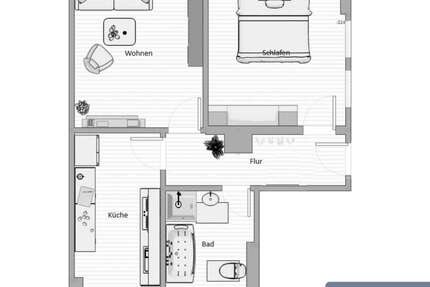 Wohnung Jahnsdorf/Erzgeb Erzgeb - 2 Zimmer, 56 m&sup2;, 350&euro; | Angebot:26760050