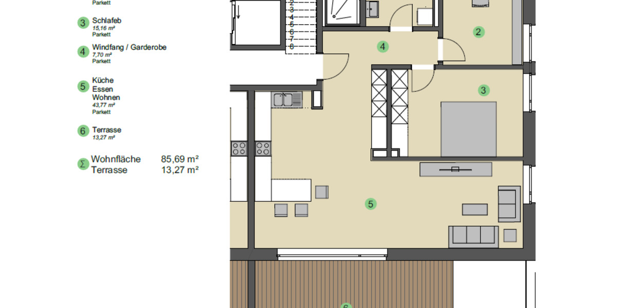 Penthousewohnung mit einzigartigem Ausblick 3 zimmer