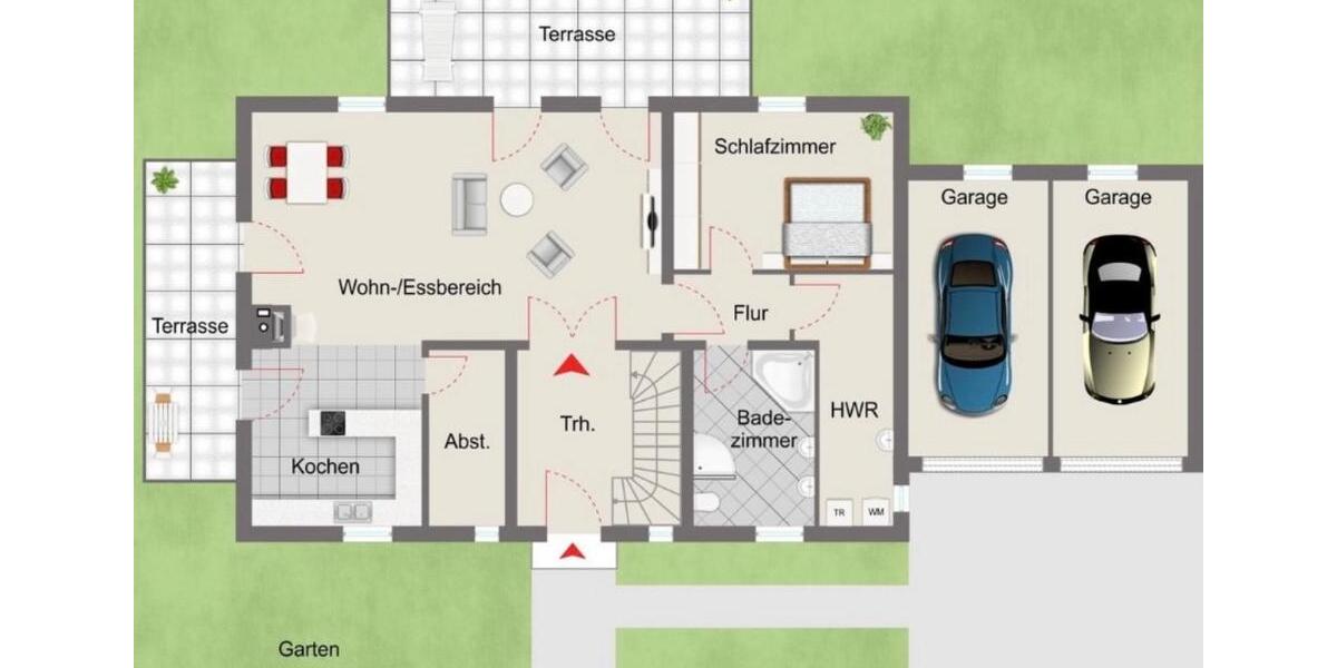 Erdgeschoßwohnung Nittenau - 3 Zimmer, 90 m&sup2;, 900&euro; | Angebot:25150823